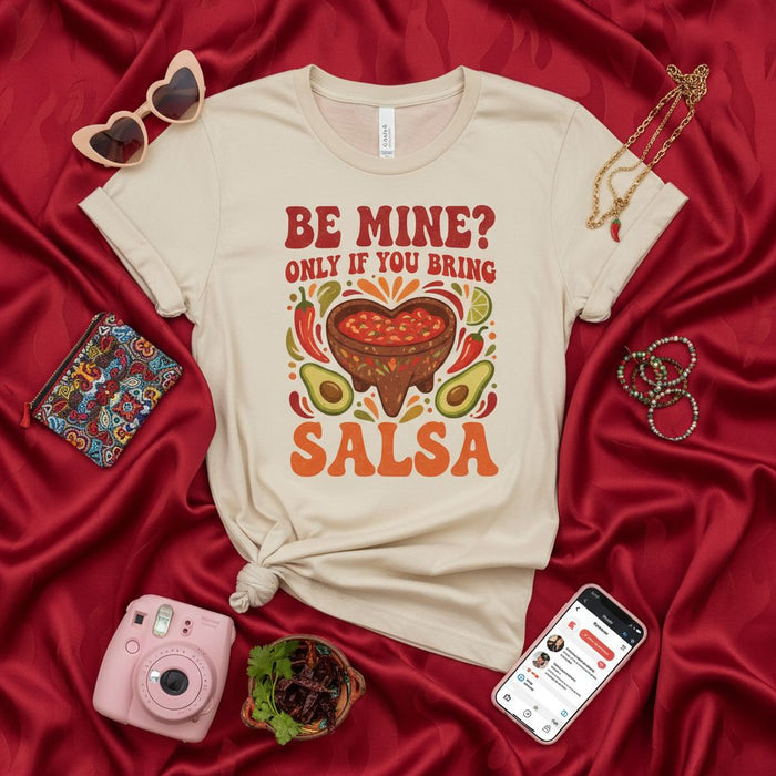 MAGLIETTA SEI MIO? SOLO CON LA SALSA, Maglietta Divertente Cibo Messicano, Outfit Festa Fiesta, Abbigliamento Cinco de Mayo, Maglietta Grafica Cuore Avocado Chili Ciotola Salsa, Regalo Amante Cibo, T-Shirt Manica Corta Unisex