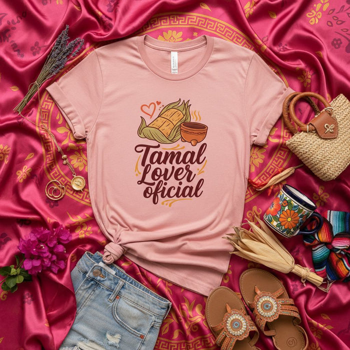 Tamal Lover Oficial T-Shirt, Spanish Tamales Shirt, Mexican Food Lover Gift, Corn Husk Design, Comfort Tee, Cute Food Graphic Top for Women and Men