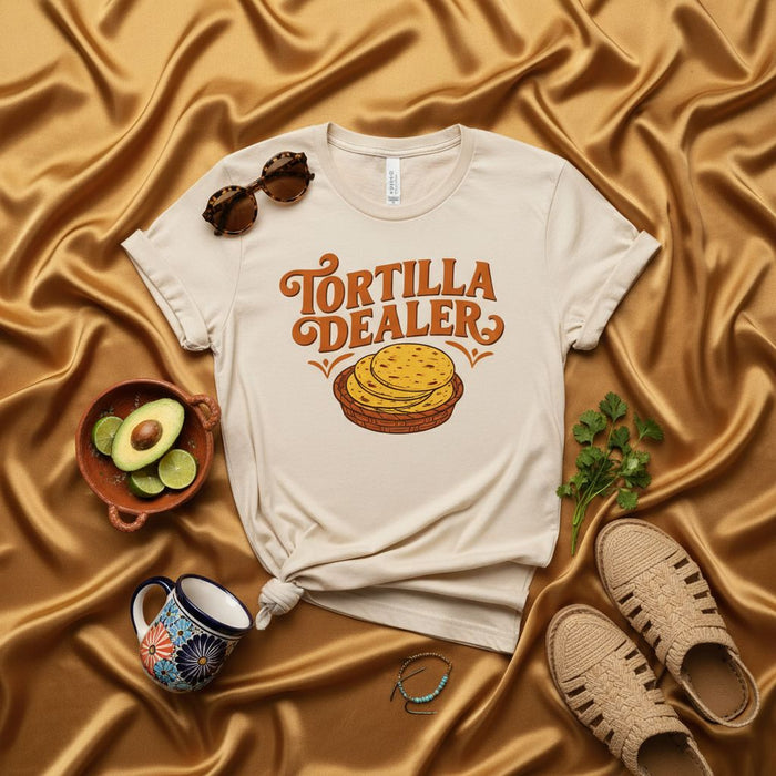 Tortilla Dealer T-Shirt Funny Taco Tee Mexican Food Shirt Fiesta Shirt Cinco de Mayo Gift Unisex Graphic T-Shirt