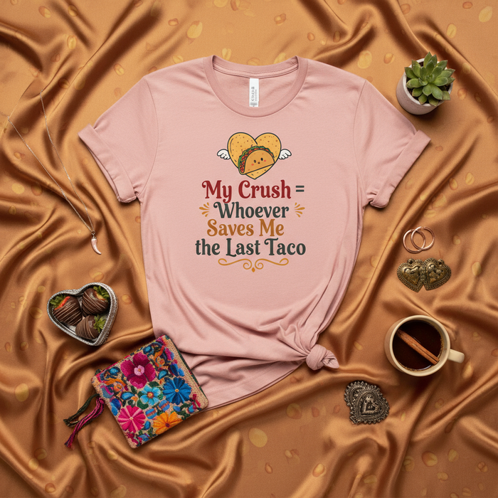 La mia cotta = chi mi salva l'ultimo taco Maglietta, maglia divertente per amanti del cibo, maglietta con grafica taco cuore carina, regalo anti San Valentino, unisex
