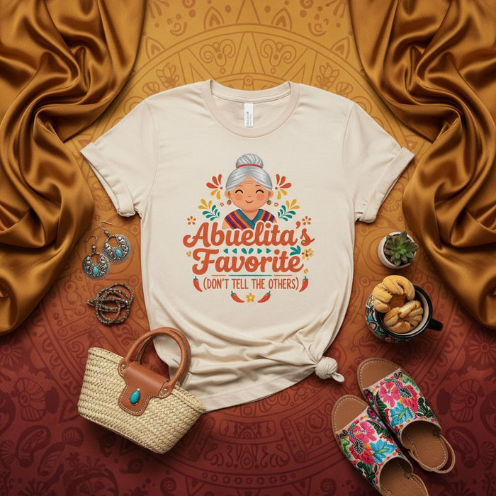 Abuelita's Favorite (Don't Tell the Others) Shirt, Funny Spanish Grandma Gift, Cute Latina Abuela T-Shirt, Hispanic Family Heirloom Tee, Mexican Culture Apparel