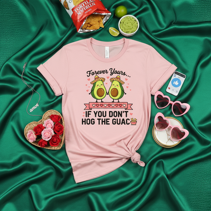 Maglietta divertente per coppia con avocado "Se non finisci il guacamole", simpatico regalo di San Valentino per lui/lei, maglia abbinata per amanti del guacamole, maglietta con gioco di parole sul cibo messicano, abbigliamento per Cinco de Mayo