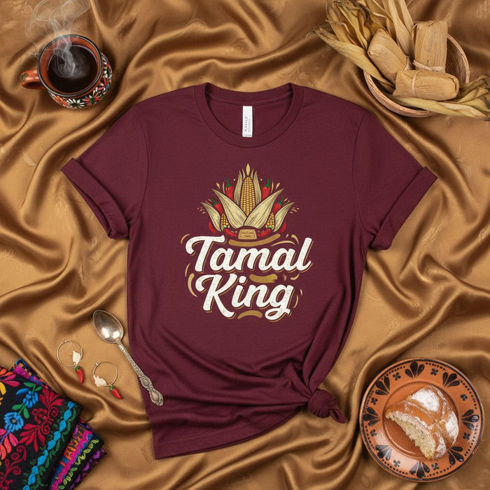 Tamal King Shirt, Funny Tamale T-Shirt, Mexican Food Tee, Tamales Lover Gift, Corn Husks Design, Unisex Culinary Apparel, Fiesta Celebration Top, Holiday Family Meal T-shirt