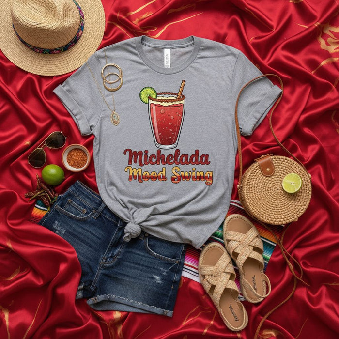 Michelada Mood Swing T-Shirt, Funny Drinking Cocktail Tee, Mexican Beer Drink Mix Graphic Shirt, Casual Summer Vacation Shirt, Unisex Gift Idea