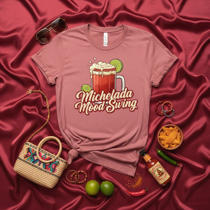 Michelada Mood Swing T-Shirt, Spicy Mexican Beer Cocktail Drink, Lime Chili Salt Mix, Funny Foodie Shirt, Unisex Graphic Tee, Cinco de Mayo Gift Idea