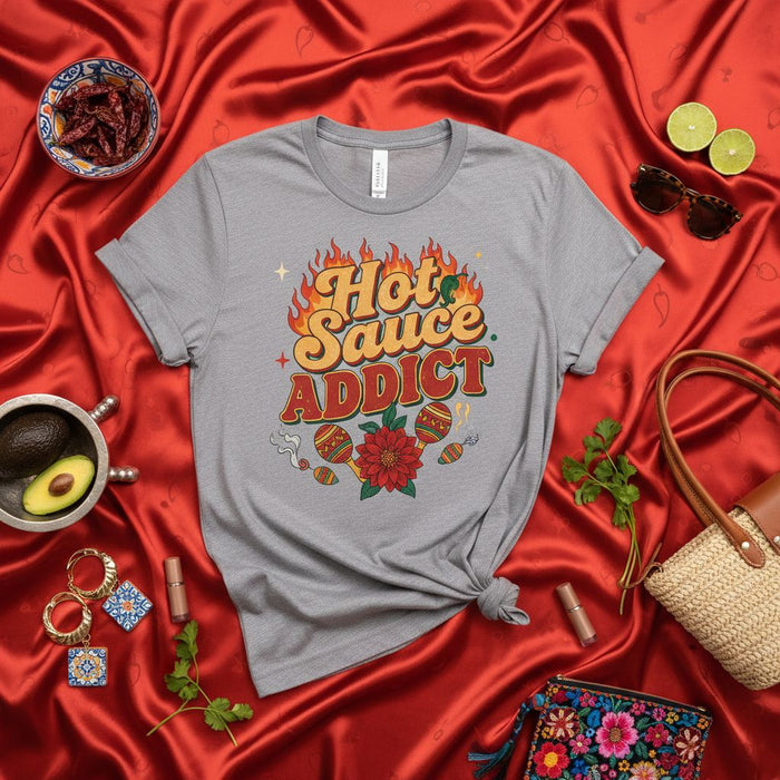 Scharfe Soßen-Fan T-Shirt Lustiges Cinco de Mayo Fiesta Mexikanisches Essen Liebhaber Unisex Grafik-Shirt S-5XL