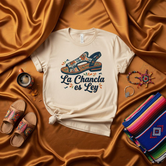 La Chancla es Ley T-Shirt, Funny Hispanic Mom Gift, Latino Culture Tee, Mexican Sandal Design, Funny Parenting Shirt, Latina Heritage Apparel