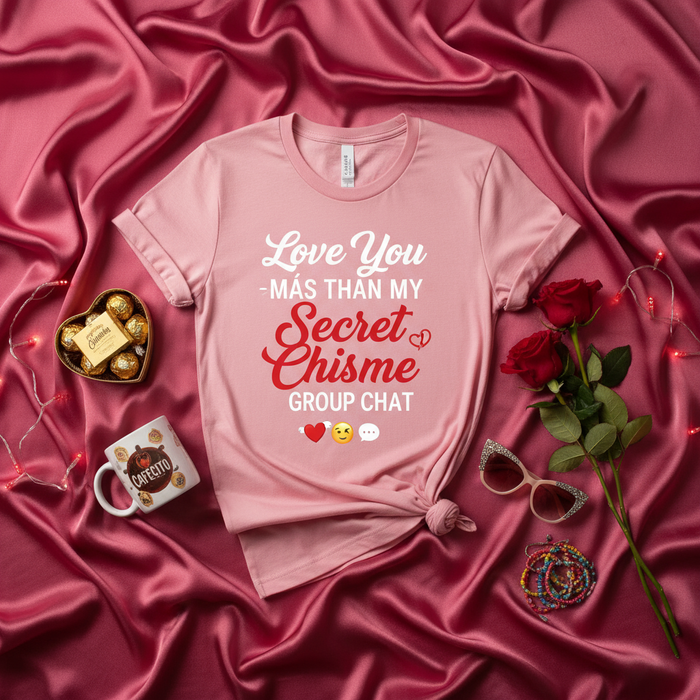 Ti Amo Più Della Mia Chat Segreta di Chiacchiere Maglietta, Divertente Maglietta di San Valentino, Camicia con Frase Latino Spagnolo Inglese, Regalo di Galentine, Top Romantico Rosa Carino