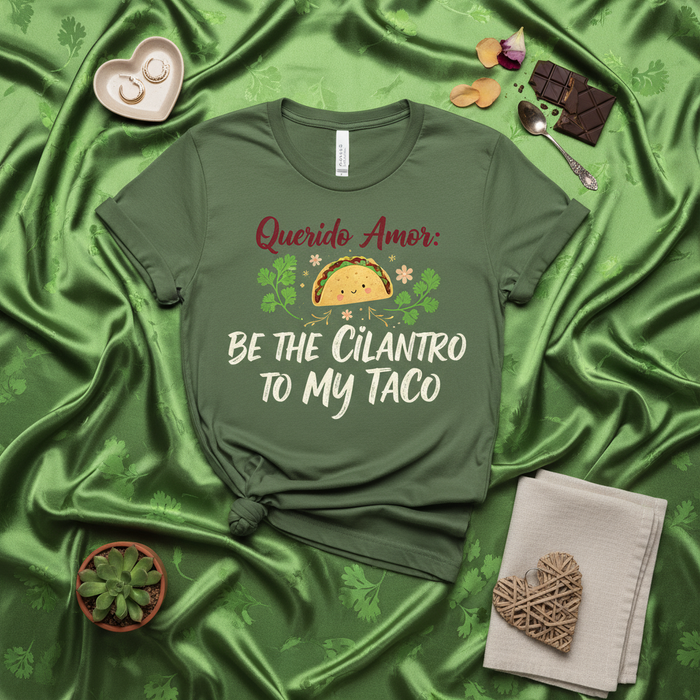 Querido Amor Sé El Cilantro De Mi Taco Camiseta, Graciosa Linda Camisa De San Valentín Para Amantes De Los Tacos, Camiseta Bilingüe De Juego De Palabras De Comida, Regalo De Cinco De Mayo Para Pareja