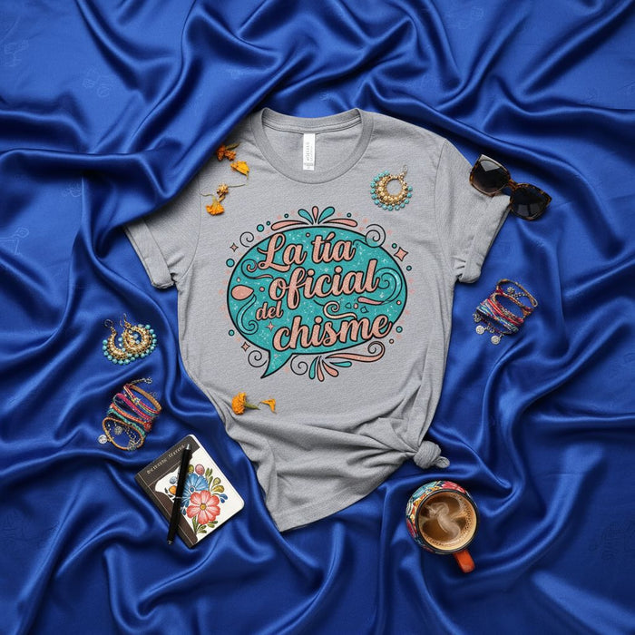 La tía oficial del chisme T-Shirt, Spanish Funny Aunt Gossip Tee, Mexicana Titi Chismosa Gift, Latina Auntie Shirt, Family Humor Apparel