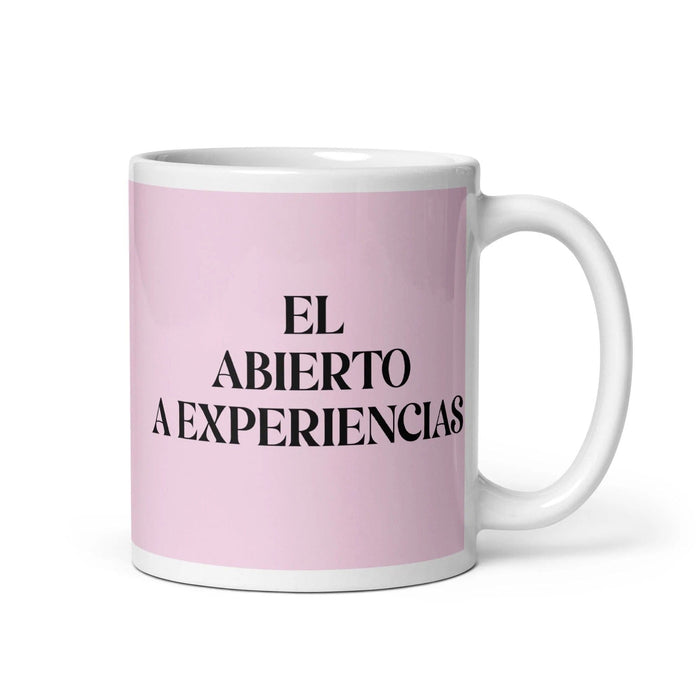 El Abierto A Experiencias The Open To Experiences Funny Home Office Work Coffee Mug Mexican Spanish Pride Gift White Glossy Cup Light Pink Card Mug