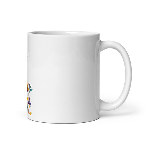 Aaron Exclusive Name Art Piece Home Office Work Coffee Mug Mexican Spanish Pride Gift Cup One-Of-A-Kind Calligraphy White Glossy Mug | A1 Mexicada 11 oz