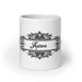 Aaron Exclusive Name Art Piece Home Office Work Coffee Mug Mexican Spanish Pride Gift Cup One-Of-A-Kind Calligraphy White Glossy Mug | A11 Mexicada