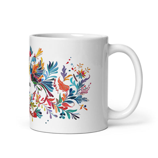 Aaron Exclusive Name Art Piece Home Office Work Coffee Mug Mexican Spanish Pride Gift Cup One-Of-A-Kind Calligraphy White Glossy Mug | A15 Mexicada 11 oz