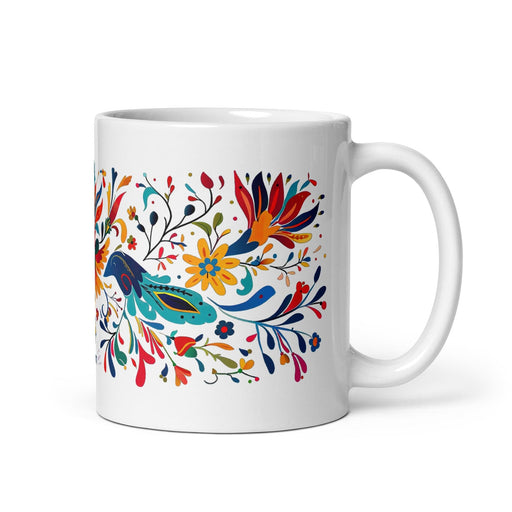 Aaron Exclusive Name Art Piece Home Office Work Coffee Mug Mexican Spanish Pride Gift Cup One-Of-A-Kind Calligraphy White Glossy Mug | A3 Mexicada 11 oz