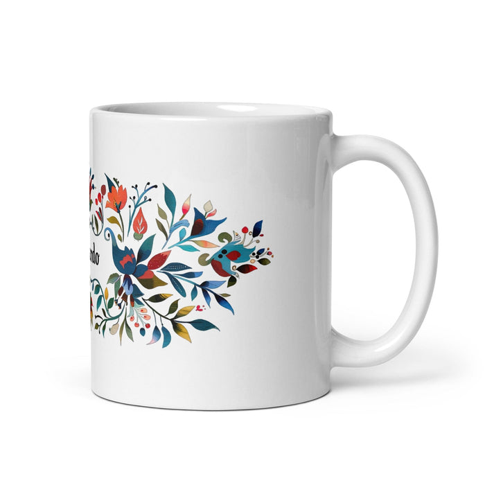 Abelardo Exclusive Name Art Piece Home Office Work Coffee Mug Mexican Spanish Pride Gift Cup One-Of-A-Kind Calligraphy White Glossy Mug | A10 Mexicada 11 oz