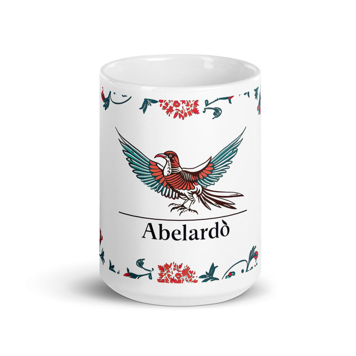 Abelardo Exclusive Name Art Piece Home Office Work Coffee Mug Mexican Spanish Pride Gift Cup One - Of - A - Kind Calligraphy White Glossy Mug | A12 - Mexicada