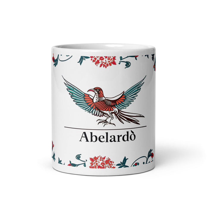 Abelardo Exclusive Name Art Piece Home Office Work Coffee Mug Mexican Spanish Pride Gift Cup One - Of - A - Kind Calligraphy White Glossy Mug | A12 - Mexicada