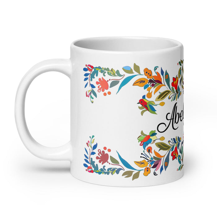 Abelardo Exclusive Name Art Piece Home Office Work Coffee Mug Mexican Spanish Pride Gift Cup One - Of - A - Kind Calligraphy White Glossy Mug | A13 - Mexicada