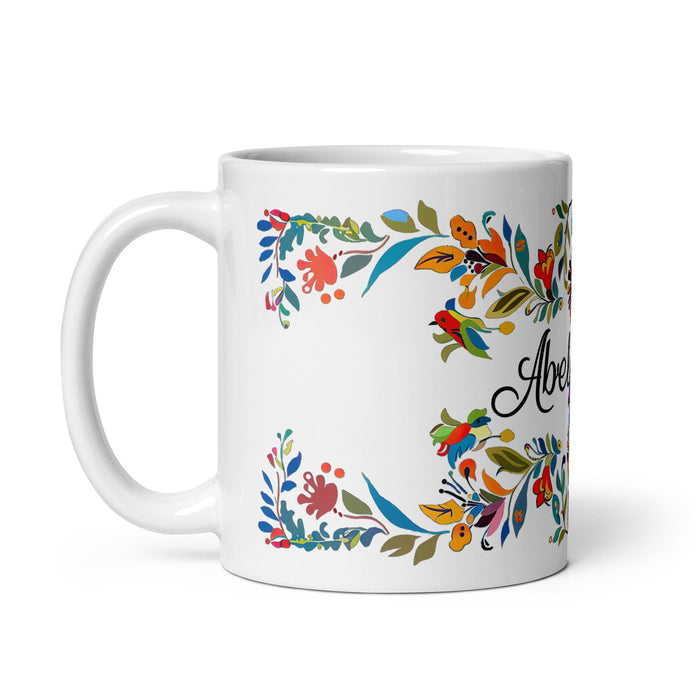 Abelardo Exclusive Name Art Piece Home Office Work Coffee Mug Mexican Spanish Pride Gift Cup One - Of - A - Kind Calligraphy White Glossy Mug | A13 - Mexicada