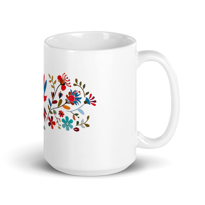 Abelardo Exclusive Name Art Piece Home Office Work Coffee Mug Mexican Spanish Pride Gift Cup One-Of-A-Kind Calligraphy White Glossy Mug | A15 Mexicada 15 oz