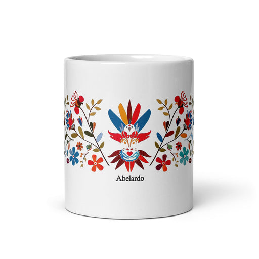 Abelardo Exclusive Name Art Piece Home Office Work Coffee Mug Mexican Spanish Pride Gift Cup One-Of-A-Kind Calligraphy White Glossy Mug | A15 Mexicada