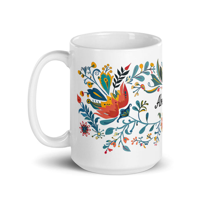 Abelardo Exclusive Name Art Piece Home Office Work Coffee Mug Mexican Spanish Pride Gift Cup One - Of - A - Kind Calligraphy White Glossy Mug | A16 - Mexicada