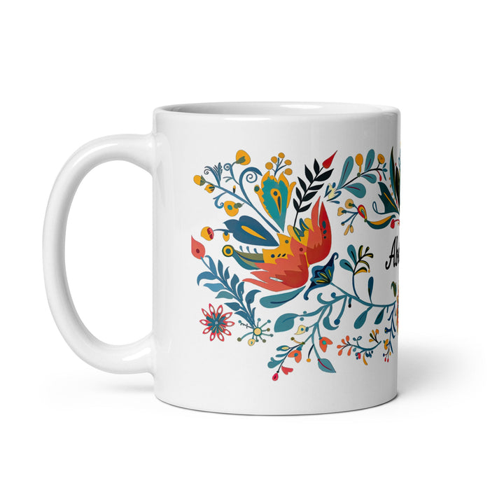 Abelardo Exclusive Name Art Piece Home Office Work Coffee Mug Mexican Spanish Pride Gift Cup One - Of - A - Kind Calligraphy White Glossy Mug | A16 - Mexicada