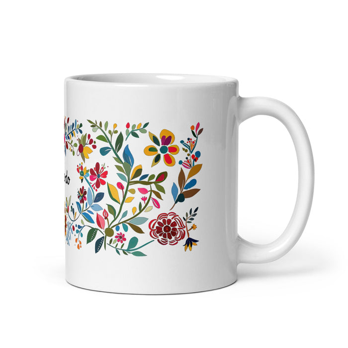 Abelardo Exclusive Name Art Piece Home Office Work Coffee Mug Mexican Spanish Pride Gift Cup One - Of - A - Kind Calligraphy White Glossy Mug | A18 - Mexicada