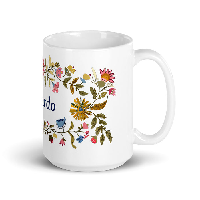 Abelardo Exclusive Name Art Piece Home Office Work Coffee Mug Mexican Spanish Pride Gift Cup One - Of - A - Kind Calligraphy White Glossy Mug | A20 - Mexicada