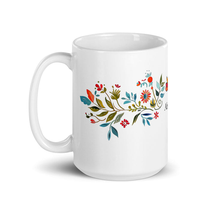 Abelardo Exclusive Name Art Piece Home Office Work Coffee Mug Mexican Spanish Pride Gift Cup One - Of - A - Kind Calligraphy White Glossy Mug | A23 - Mexicada