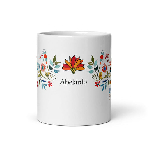 Abelardo Exclusive Name Art Piece Home Office Work Coffee Mug Mexican Spanish Pride Gift Cup One-Of-A-Kind Calligraphy White Glossy Mug | A23 Mexicada