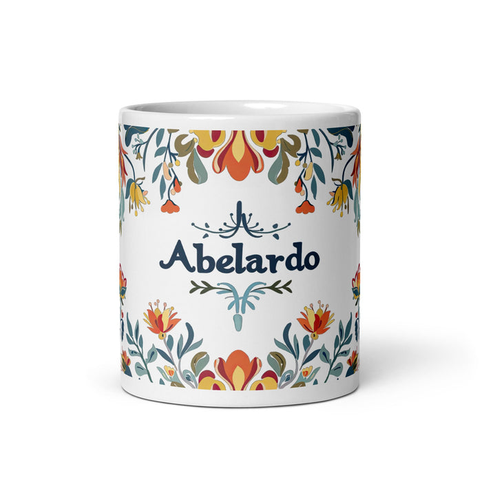 Abelardo Exclusive Name Art Piece Home Office Work Coffee Mug Mexican Spanish Pride Gift Cup One - Of - A - Kind Calligraphy White Glossy Mug | A3 - Mexicada