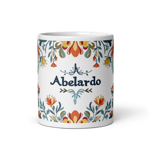 Abelardo Exclusive Name Art Piece Home Office Work Coffee Mug Mexican Spanish Pride Gift Cup One-Of-A-Kind Calligraphy White Glossy Mug | A3 Mexicada