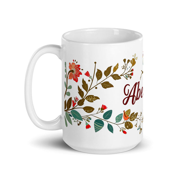 Abelardo Exclusive Name Art Piece Home Office Work Coffee Mug Mexican Spanish Pride Gift Cup One - Of - A - Kind Calligraphy White Glossy Mug | A6 - Mexicada