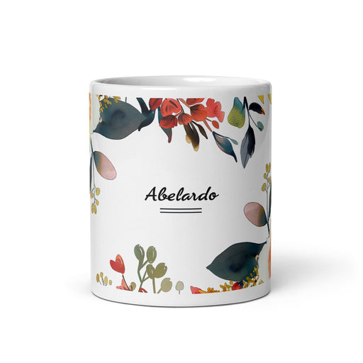 Abelardo Exclusive Name Art Piece Home Office Work Coffee Mug Mexican Spanish Pride Gift Cup One-Of-A-Kind Calligraphy White Glossy Mug | A7 Mexicada