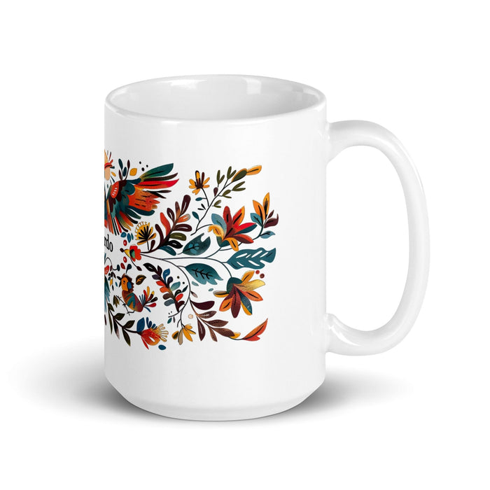 Abelardo Exclusive Name Art Piece Home Office Work Coffee Mug Mexican Spanish Pride Gift Cup One-Of-A-Kind Calligraphy White Glossy Mug | A9 Mexicada 15 oz