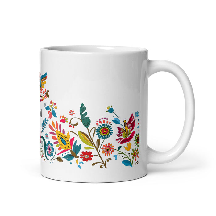 Abigail Exclusive Name Art Piece Home Office Work Coffee Mug Mexican Spanish Pride Gift Cup One - Of - A - Kind Calligraphy White Glossy Mug | A1 - Mexicada