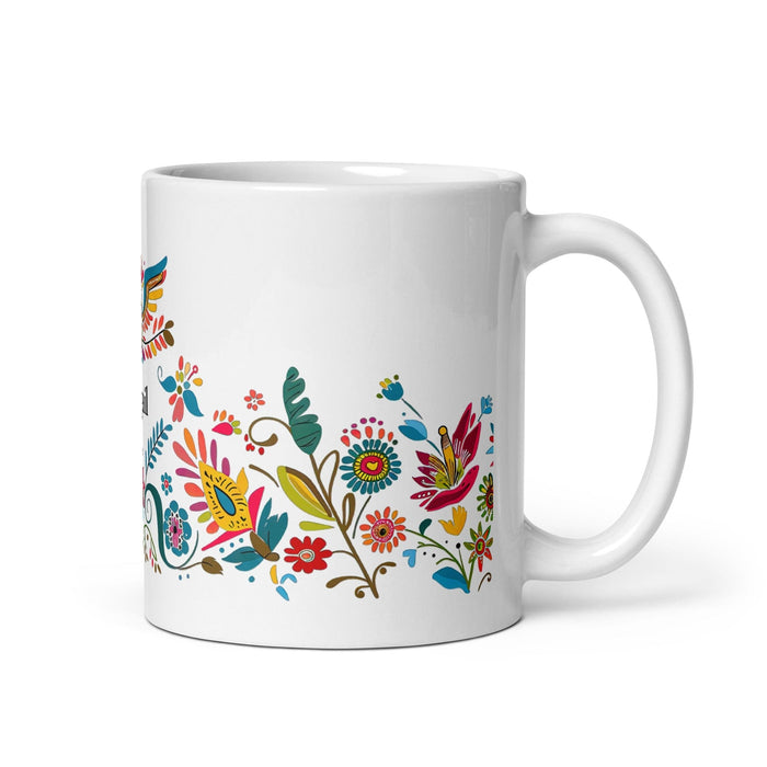 Abigail Exclusive Name Art Piece Home Office Work Coffee Mug Mexican Spanish Pride Gift Cup One-Of-A-Kind Calligraphy White Glossy Mug | A1 Mexicada 11 oz