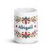 Abigail Exclusive Name Art Piece Home Office Work Coffee Mug Mexican Spanish Pride Gift Cup One - Of - A - Kind Calligraphy White Glossy Mug | A10 - Mexicada