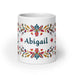 Abigail Exclusive Name Art Piece Home Office Work Coffee Mug Mexican Spanish Pride Gift Cup One - Of - A - Kind Calligraphy White Glossy Mug | A10 - Mexicada