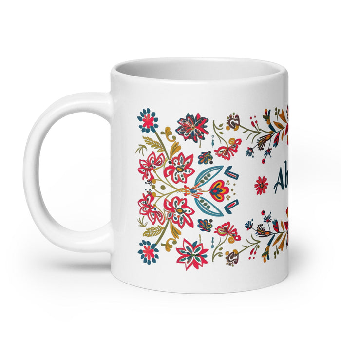 Abigail Exclusive Name Art Piece Home Office Work Coffee Mug Mexican Spanish Pride Gift Cup One-Of-A-Kind Calligraphy White Glossy Mug | A10 Mexicada