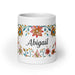 Abigail Exclusive Name Art Piece Home Office Work Coffee Mug Mexican Spanish Pride Gift Cup One - Of - A - Kind Calligraphy White Glossy Mug | A11 - Mexicada