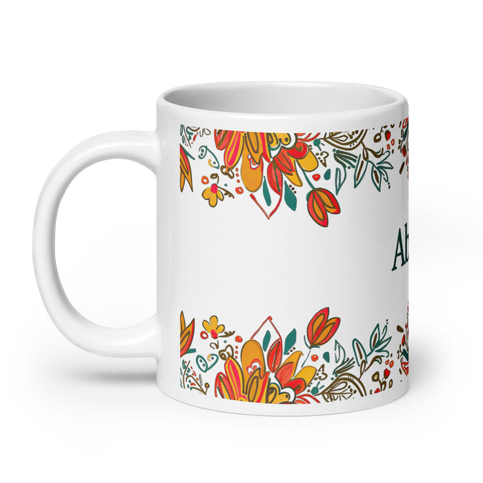 Abigail Exclusive Name Art Piece Home Office Work Coffee Mug Mexican Spanish Pride Gift Cup One - Of - A - Kind Calligraphy White Glossy Mug | A12 - Mexicada