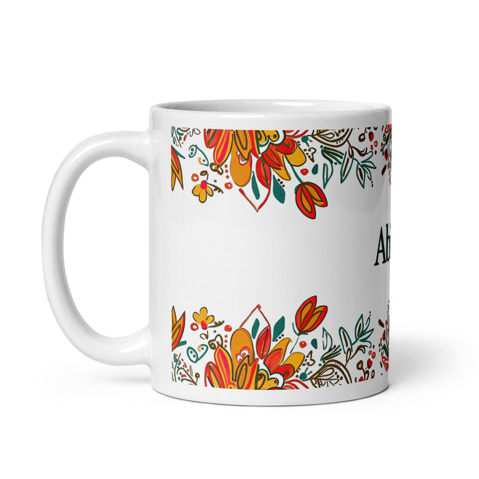 Abigail Exclusive Name Art Piece Home Office Work Coffee Mug Mexican Spanish Pride Gift Cup One - Of - A - Kind Calligraphy White Glossy Mug | A12 - Mexicada