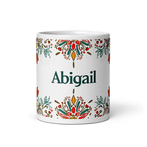 Abigail Exclusive Name Art Piece Home Office Work Coffee Mug Mexican Spanish Pride Gift Cup One-Of-A-Kind Calligraphy White Glossy Mug | A12 Mexicada