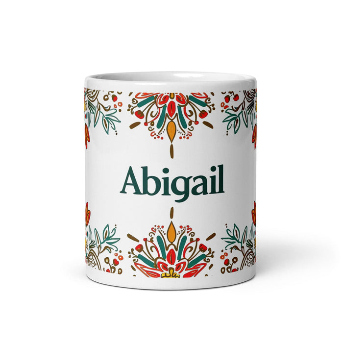 Abigail Exclusive Name Art Piece Home Office Work Coffee Mug Mexican Spanish Pride Gift Cup One-Of-A-Kind Calligraphy White Glossy Mug | A12 Mexicada