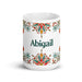 Abigail Exclusive Name Art Piece Home Office Work Coffee Mug Mexican Spanish Pride Gift Cup One-Of-A-Kind Calligraphy White Glossy Mug | A12 Mexicada