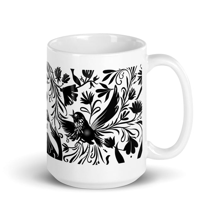 Abigail Exclusive Name Art Piece Home Office Work Coffee Mug Mexican Spanish Pride Gift Cup One - Of - A - Kind Calligraphy White Glossy Mug | A13 - Mexicada