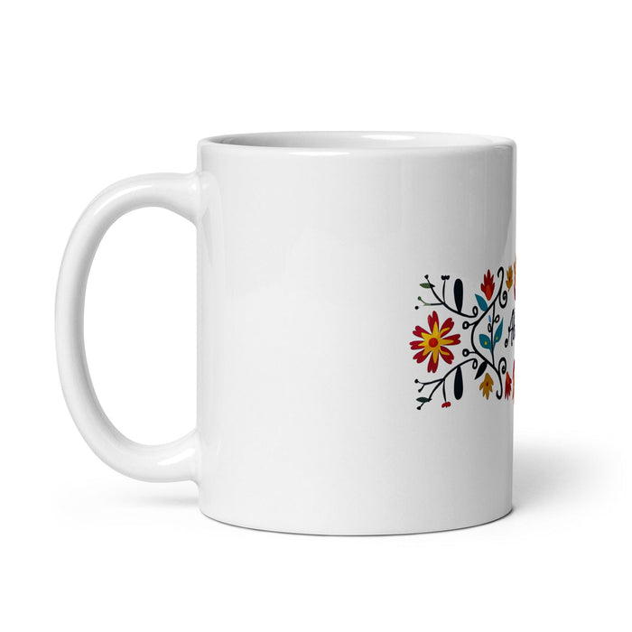 Abigail Exclusive Name Art Piece Home Office Work Coffee Mug Mexican Spanish Pride Gift Cup One-Of-A-Kind Calligraphy White Glossy Mug | A15 Mexicada